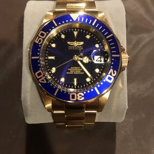 Invicta Pro Diver Gold-tone Blue Dial Men's Watch